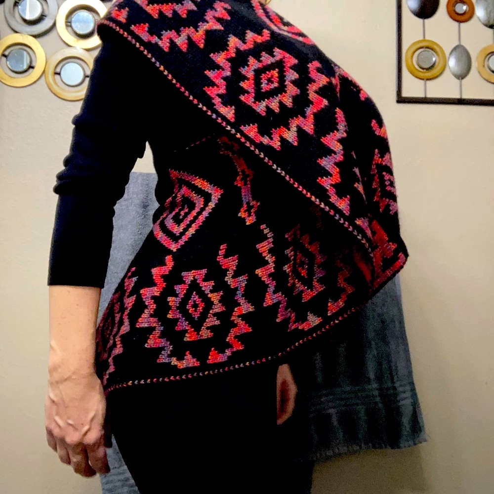 Knitted John paul richard west with native pattern